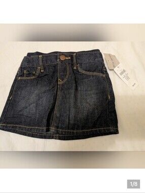 Baby Gap 1969 Denim Blue Jean Mini Skirt Dark Wash Size 18-24 months New